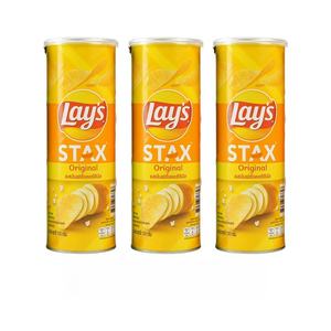 Croustilles de pommes de terre thaïlandaises Laays Stax de haute qualité, 100g, saveur épicée d'écrevisses, snacks exotiques - Product Image 1