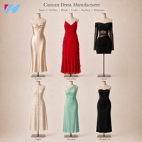 Fabricant de robes sur mesure pour femmes, robes en satin, en mousseline de soie, en lin, plissées, sans bretelles, OEM ODM