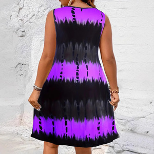 Commerce électronique transfrontalier 2025 – <span class=keywords><strong>Robe</strong></span> décontractée en polyester à imprimé tie-dye, style mode féminine européenne et américaine pour les vacances - Product Image 2