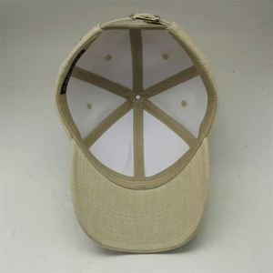 Casquette de baseball structurée en lin à 6 panneaux avec logo personnalisé, respirante en chanvre, fermeture arrière réglable avec sangle métallique, casquettes de baseball de créateur - Product Image 5