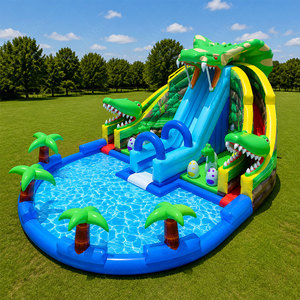 <span class=keywords><strong>Piscine</strong></span> toboggan gonflable en forme de <span class=keywords><strong>dinosaure</strong></span>, château aquatique, parc aquatique, jeu d'extérieur pour enfants - Product Image 1
