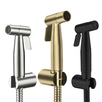 Ensemble de douchette de bidet encastrée en acier inoxydable avec douchette à main chaude et froide et support de tuyau