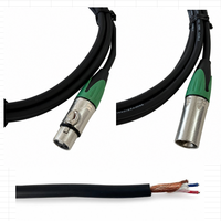 Câble de microphone XLR mâle-femelle OEM CH-R047 avec blindage spiralé, gaine en PVC, conducteur en cuivre sans oxygène