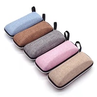 Nouvel étui rigide en EVA résistant à la pression, motif vintage, couleur lin, pour lunettes de soleil et de vue – Meilleure vente