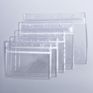 ป้ายบัตรประจำตัวกันน้ำแบบปิดผนึกโปร่งใสแนวตั้งสายคล้องแขนการ์ดพีวีซีพร้อมที่ใส่บัตรประชาชน - Product Image 5