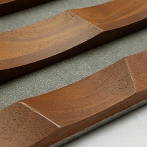 MUMU-listón de revestimiento 3D para decoración Interior del hogar, material compuesto de madera sólida estriada, Panel de pared de madera - Product Image 3