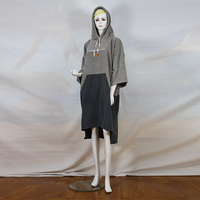 Poncho de surf en microfibre tissée de luxe, robe à capuche moderne, serviette de plage, couleur unie, toutes saisons, pratique pour l'extérieur
