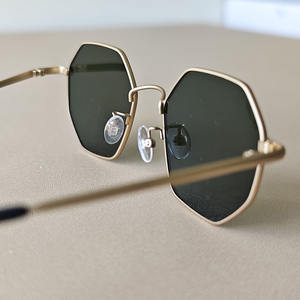 Lunettes de soleil en métal à la mode TAC lentille polarisée lunettes populaires pour hommes femmes Orange vert marron bleu cadres disponibles carré - Product Image 2