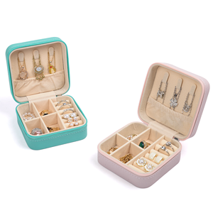 CHEN LU Portable Mini Travel Jewelry Case Display Custom Logo Small PU Leather Zipper Closure Popular <strong>Ring</strong> Earring <strong>Storage</strong> - Product Image 4