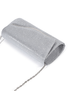 Bell Fashion Waterproof Magnetic Closure Shiny Pleated Handheld <b>Clutch</b> Evening Crossbody Bag for Women Chain <b>Wedding</b> Luxury - Product Image 5