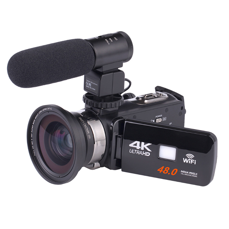 Video Camera 4K Camcorder HD 48MP WIFI Digital Zoom YouTube IR Night Vision Camera  with 8GB 16GB 32GB SD Card