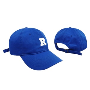 Korean Style <b>Navy</b> Blue Dad Cap Custom Embroidery Logo Cotton Baseball Cap with C Letter Sports Cap Fabric Feature Common - Product Image 4