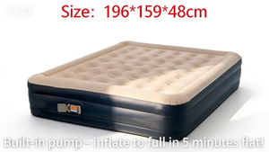 Colchón de Aire Premium Comfort Twin de PVC Flocado con Bomba Integrada - Cama Inflable Portátil de Inflado Rápido para el Hogar y Viajes - Product Image 2