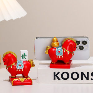 Soporte para Teléfono con Base Giratoria Ruijie Chinese Horse, Decoración de la Suerte Roja, Regalo - Product Image 3