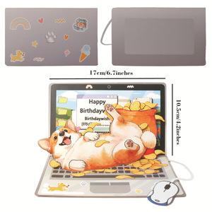 Carte 3D créative en forme de chien en peluche, carte de remerciement 3D avec enveloppe, carte de remerciement de luxe sur le thème des animaux de compagnie de haute qualité - Product Image 5