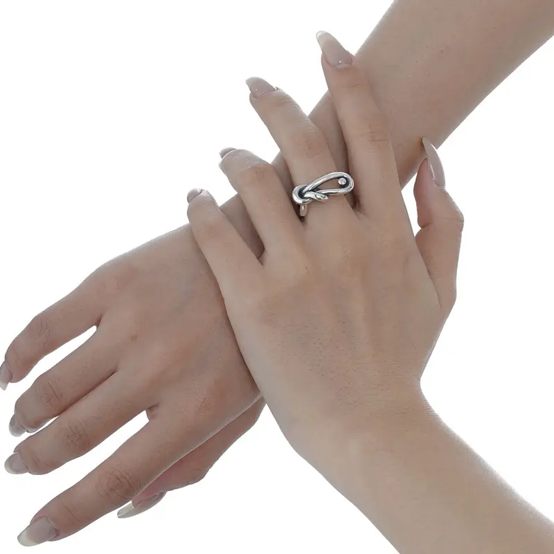Gp Zilver Rhodium Vergulde Mode Sieraden Ringen Sierlijk 925 Sterling Zilver Casual Ringen Voor Dames Mannen Groothandel Fabrikant