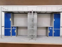 Appartements d'école de haute qualité dans un style classique Dortoir de faculté Lits superposés en métal Lits avec bureau d'étude et casiers Lit superposé