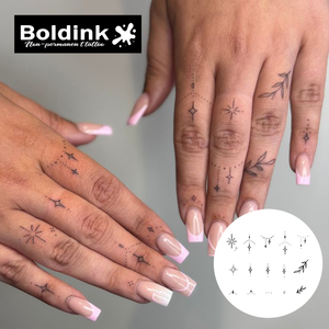 Tatuaggio Temporaneo Boldink Personalizzato Realistico con Piccole Stelle Scintillanti, Impermeabile, Lunga Durata 2 Settimane, Inchiostro Jagua - Product Image 3