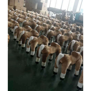 Animal Ride Walking Toy Peluche Cheval mécanique avec roues en plastique pour enfants et adultes avec lapin, chien, panda, ours. - Product Image 2