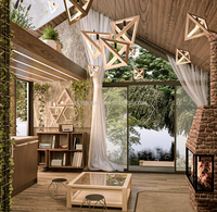 Maison préfabriquée en acier Casas De Lujo Para Hoteles Villa de luxe Maison pliable à deux étages Maison modulaire portable Kits préfabriqués