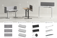 Bureau debout électrique ergonomique moderne et durable, bureau d'ordinateur de bureau en bois personnalisé avec des caractéristiques écologiques