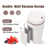 Mug à café innovant à 3 modes de consommation |   Gobelet isotherme en acier inoxydable anti-fuite avec paille |   HAERS Factory Direct Professional OEM