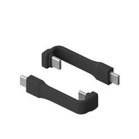 Câble de données USB 4.0 court à coude 90 degrés TUTI, plat, 240W 5A, charge rapide, 57mm TPE, 40Gbps, 8K60HZ, pour téléphone