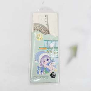 Juego de reglas de dibujos animados de cuatro piezas, juego de reglas rectas suaves de 20 cm, útiles escolares bonitos para estudiantes de primaria, venta al por mayor - Product Image 3