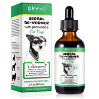 Complément alimentaire pour chien à marque privée OEM, stimulant naturel de l'immunité, santé intestinale, détoxifiant, vermifuge à base de plantes, gouttes liquides avec probiotiques