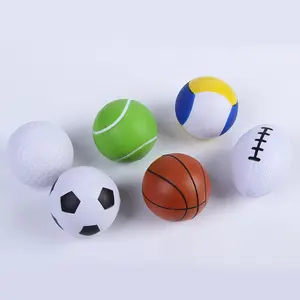 Groothandel Pu Foam Custom Kleur Logo Promotionele Stress Bal Release Zachte Basketbal Vorm Sportbal