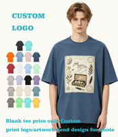 T-shirt d'une marque tendance, 20 couleurs unies, manches courtes, coupe ample, personnalisez votre propre design exclusif