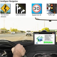 Écran tactile capacitif monté sur voiture 8G + 256M Navigateur GPS portable à grand écran de 9 pouces avec cartes intégrées pour camions et camionnettes