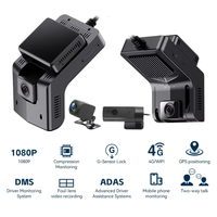 Caméra embarquée GPS 3 canaux 4G ADAS DMS avec écran TFT, enregistreur de conduite intelligent à double objectif, garantie 1 an pour taxis/camions/bus/véhicules de transport de passagers