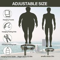 Ceinture de pêche réglable avec porte-canne à dégagement rapide pour la pêche à la mouche, au surf, en kayak et au lancer
