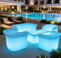 Meubles LED RGB lumineux personnalisables IP65 pour la décoration de discothèque, tabouret de bar moderne, table à cocktails éclairée pour salon extérieur