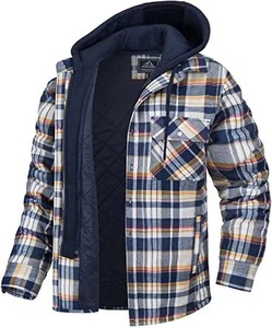 <span class=keywords><strong>Manteau</strong></span> <span class=keywords><strong>d</strong></span>'<span class=keywords><strong>hiver</strong></span> <span class=keywords><strong>d</strong></span>écontracté pour <span class=keywords><strong>homme</strong></span>, veste matelassée à carreaux à manches longues et col rond, haut automne-<span class=keywords><strong>hiver</strong></span> - Product Image 3