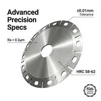 Lame de rechange semi-automatique pour trancheuse à poisson circulaire, polie miroir Ra < 0,2 µm, en acier inoxydable alimentaire, anti-colmatage, industrielle