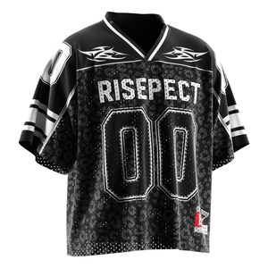 เสื้อฟุตบอลอเมริกันวินเทจ ออกแบบด้วยผ้าทอควบคุมความชื้นและกราฟิกสไตล์เรโทรสำหรับงานกิจกรรมเปิดเกม - Product Image 5