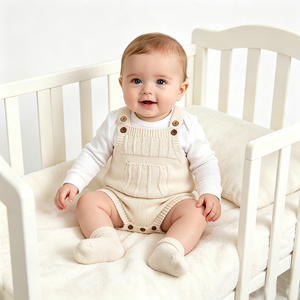 Pinuotu - Mono de Punto para Bebé, Bonito Mono de Algodón con <span class=keywords><strong>Tirantes</strong></span> para Niños Pequeños, Body para Recién Nacidos, Ropa de Primavera Unisex para Bebés - Product Image 1