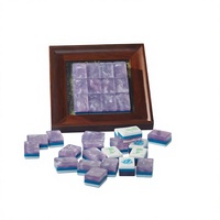 PANDATIME Mahjong 160 tuiles peintes, quatre supports en acrylique, pousseurs, résistant à l'eau, de luxe, stock entrepôt américain, jeux de table haut de gamme