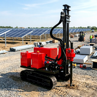 Foreuse hydraulique DTH sur chenilles solaire TZ670, couple de 11200 Nm, capacité de montée de 30 degrés, 6 m, pour le désert, télécommandée