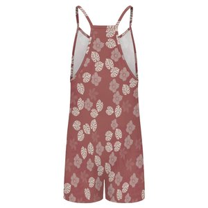 <span class=keywords><strong>Tuta</strong></span> corta con spalline sottili, scollo a V, stampa <span class=keywords><strong>floreale</strong></span> tropicale, con tasche, casual, per vacanze al mare, <span class=keywords><strong>tuta</strong></span> intera. - Product Image 3