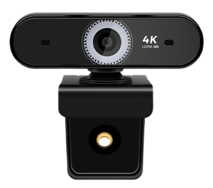 4K Auto Focus Computer Webcam 4656x3496P 30fps USB 2.0 CMOS Noise Reduction Dual Mic 90 View 10X Zoom Plug & Play