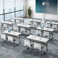 Table de conférence moderne modulaire rabattable Table de formation pliable pour le bureau et l'école Bureau pliant nouvelle génération