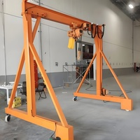 Grue portique mobile réglable 5t 7.5t 8t 10T sur pneus en caoutchouc sans rail avec télécommande sans fil et palan électrique à moteur haute efficacité