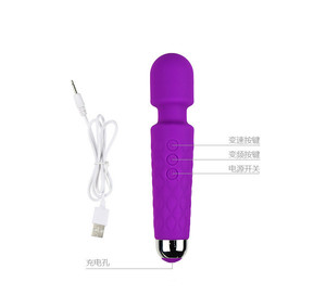 20 patrones vibrador de varita Mini masajeador de varita USB recargable Silicona vibradores para <span class=keywords><strong>mujer</strong></span> juguete del sexo - Product Image 2