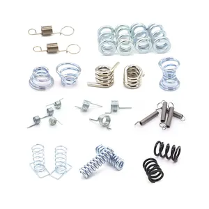 ISO Certified High Quality Electronic Wire Zinc Plated Spring Steel Compression Spring with Flat Ends