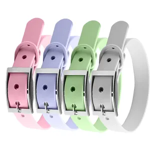 Conjunto de Collar y correa para perro, impermeable, con logotipo personalizado de PVC, estampado de nailon, Collar para perro resistente al agua con anillo de doble hebilla D - Product Image 1