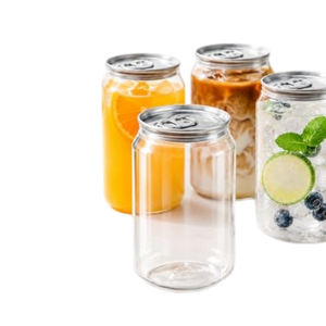 Transparent PET Beverage Cans Drinking <b>Bottle</b> <b>Plastic</b> Juice Cans With Lids PET Drinking <b>Bottles</b> <b>Plastic</b> for Drinks - Product Image 1