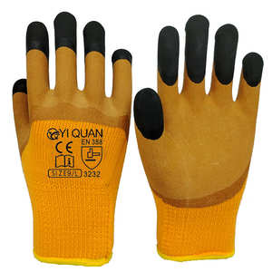 Guantes <span class=keywords><strong>de</strong></span> Trabajo <span class=keywords><strong>de</strong></span> Terciopelo Amarillo con Textura Completa, Gruesos, Cálidos, Reforzados con <span class=keywords><strong>Espuma</strong></span> <span class=keywords><strong>de</strong></span> Látex, Personalizables, Resistentes al Frío, para Seguridad General - Product Image 1